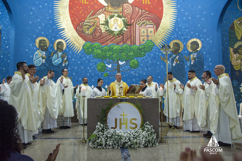 Celebração de Corpus Christi 2026 no Santuário Estadual de Nossa Senhora do Rocio, em Paranaguá (PR), com a presença das oito paróquias do município