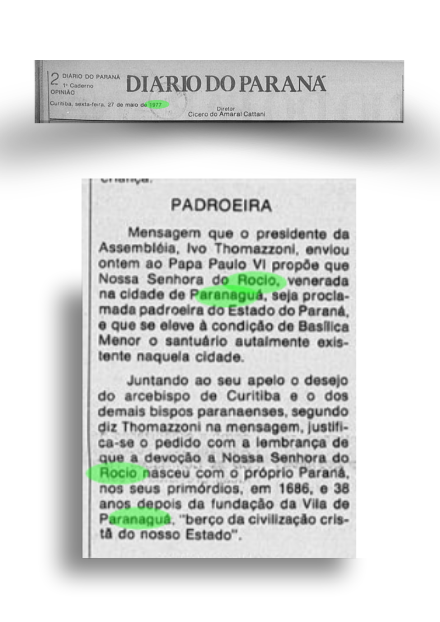 "Imagem de Nossa Senhora do Rocio, padroeira do Paraná, no Santuário Estadual em Paranaguá"

