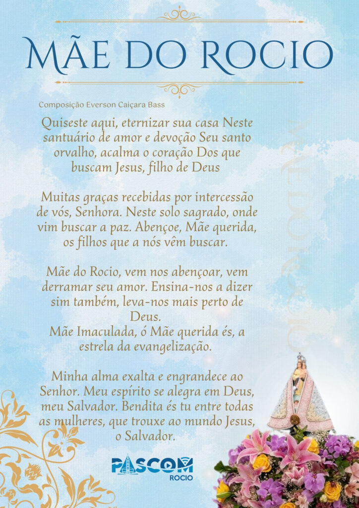 Letra da música "Mãe do Rocio", composta por Everson Caiçara Bass