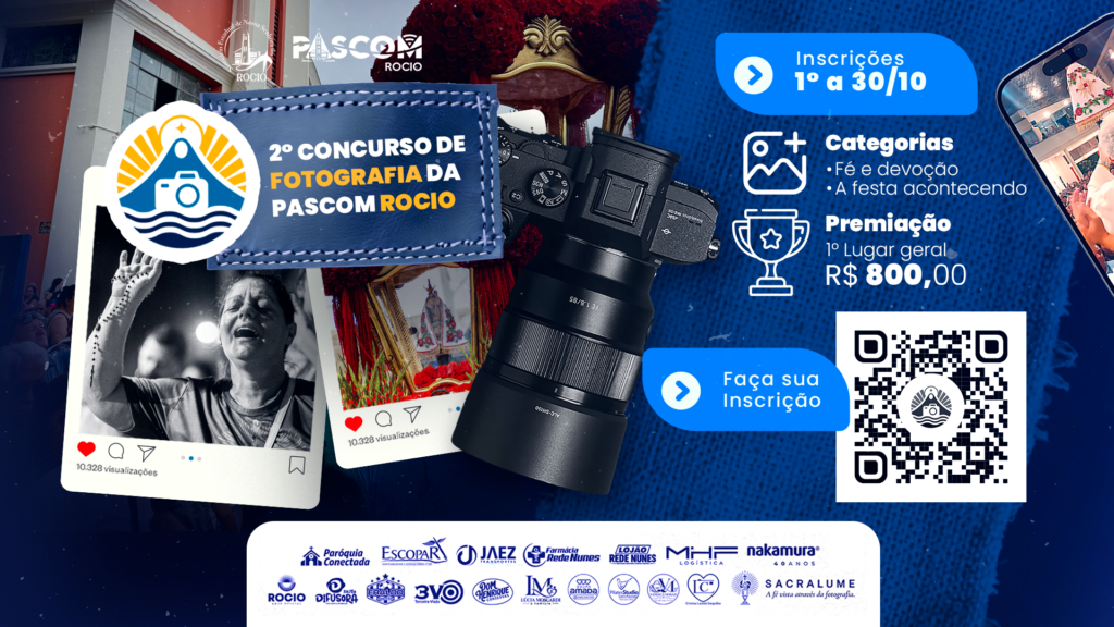 Cartaz oficial do 2º Concurso de Fotografia da PASCOM Rocio no Santuário Estadual de Nossa Senhora do Rocio
