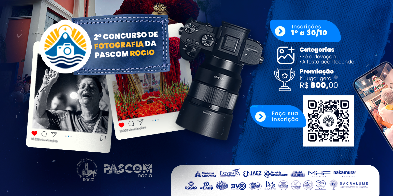 Cartaz oficial do 2º Concurso de Fotografia da PASCOM Rocio no Santuário Estadual de Nossa Senhora do Rocio